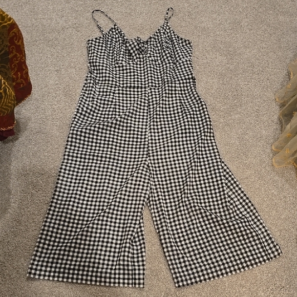 Xhilaration Pants - Xhilaration Black and White Gingham Jumpsuit